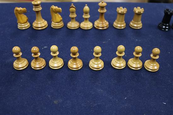 A Jaques Staunton chess set, boxed and another